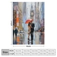 thumbnail image 4 of JEUXUS Rainy Cityscape Flannel Blanket Exquisite Gifts for All Seasons Soft Plush Blankets 60x80in, 4 of 6
