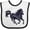 White and Black, variant on Inktastic Beautiful Galloping Black Horse Boys or Girls Baby Bib