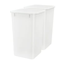 Rev-A-Shelf Polymer Replacement 27 Qt White Trash Bin, 2 Pack, RV-1024-11-2