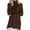 Brown, variant on Elegant High Neck Solid Knit Pullover For Cozy Everyday Sweater Without