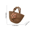 thumbnail image 3 of Cinvoph Cute Handbag for Women Decorative Woven Fabric Spring Storage Tote Versatile for Travel Weekend Trips 10"x11"x4", 3 of 6