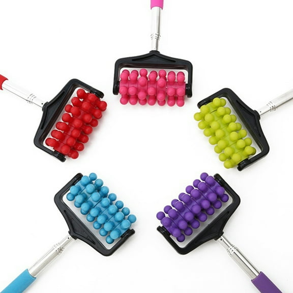 Windfall 1 Pc Massage Roller, Telescopic Meridian Acupressure Roller Massager Stick Trigger Point Relax Tool