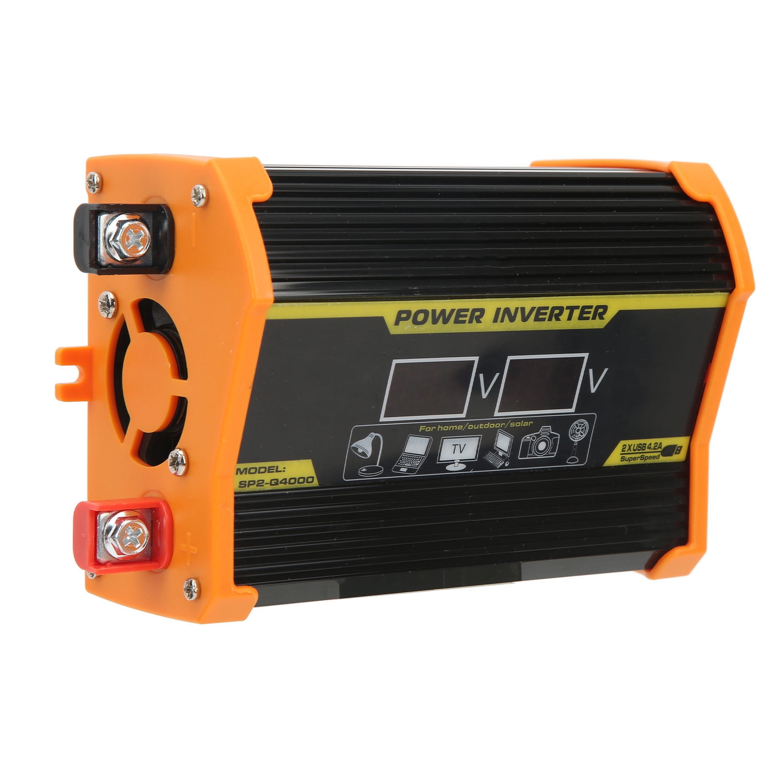 Modified Wave Inverter, 12V To 110V Car Inverters Compact Built In Fuse