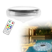 Dorugage Pond Lights, Floating Solar Pond Lights, Hot Tub Light Underwater, IP68 Waterproof Pool Light with Remote Control, LED Glow Ball Lamp for Pool Fountain Garden Ponds Decor