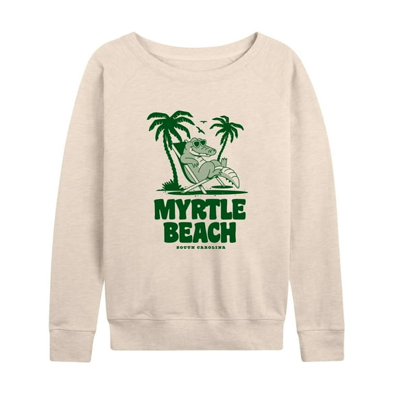 Instant Message - Myrtle Beach Alligator - Women's Lightweight French Terry Long Sleeve Shirt