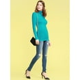 thumbnail image 5 of Made by Johnny Women's Long Sleeve Ribbed Turtleneck Pullover Sweater XL JADE, 5 of 6
