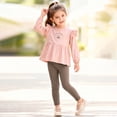 thumbnail image 6 of boobe Girls' Cute Casual Stylish And Adorable Embroidered Bear Print Top And Contrasting Pants Set 2 Years, 6 of 9