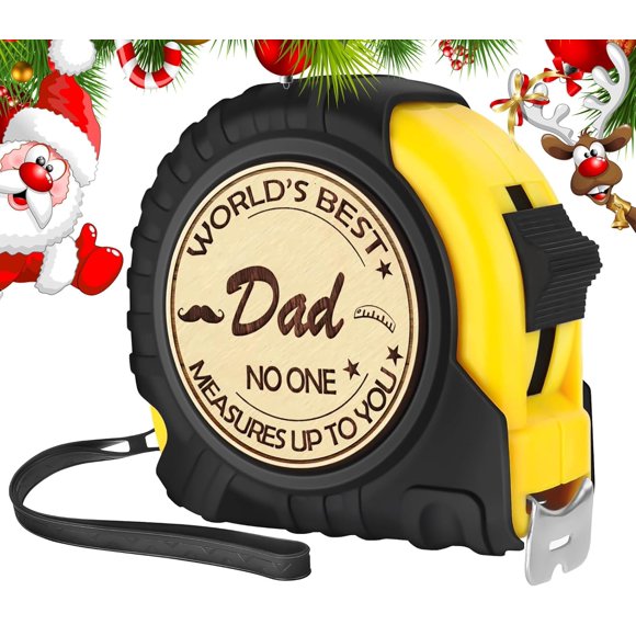 UTAH-Father's Day Gift, Gifts for Dad from Daughter Son, 7.5M Wood Engraved Tape Measure, Meaningful Cool Tool Gifts for Men