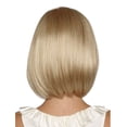 thumbnail image 4 of Peluca mujer pelo liso corto fibra quimica rubio claro JM, 4 of 5