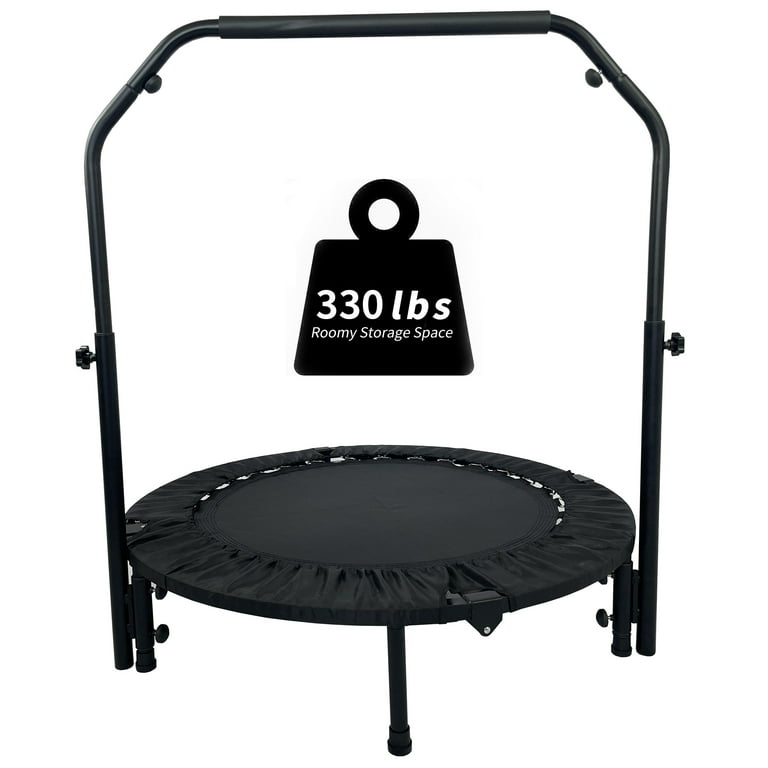 40-Inch Foldable Fitness Trampoline for Adults/Kids, Indoor