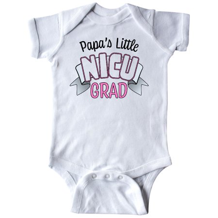 

Inktastic Papa s Little Nicu Grad in Pink with Banner Gift Baby Boy or Baby Girl Bodysuit