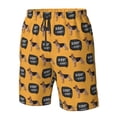 thumbnail image 6 of Uemuo German Shepherd Woof Pattern Men's Swim Trunks Hawaiian Beach Bathing Suit Swimsuits Beach Quick-Dry Shorts with Pockets-Small, 6 of 9