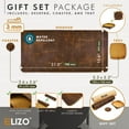 thumbnail image 2 of Genuine Leather Desk Pad - Large Desk Mat for Keyboard and Mouse - Office Desktop Protector - 31x15.6 - Antique Design - 3mm Thickness, 2 of 4