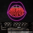 thumbnail image 3 of Glowneon Use Your Voice Neon Sign, Quote Led Sign, Sexy Lips Led Light, Bar Decor, Girl Room Decor, 3 of 5