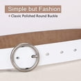 thumbnail image 5 of Fashion Women Leather Belt for Dresses Jeans Pants With Classic Round Buckle, 5 of 7