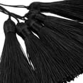 thumbnail image 4 of Uxcell 45Pcs Mini Silky Bookmark Tassels, Handmade Soft Floss Craft Tassels with Cord Loop, Negro, 4 of 6