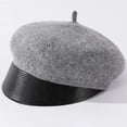 thumbnail image 3 of CoCopeaunts Newsboy Hats for Women Fashion Winter Hat Leather Brim Beret Hat Vintage Casual Newsboy Cap Retro Berets, 3 of 7