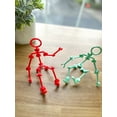 thumbnail image 3 of Clever Contraption Flexible Fidget Stick Figures – 8" Tall Articulating Novelty Toys | Set of Poseable Stress Relievers, 3 of 9