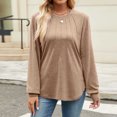 thumbnail image 2 of Blouses For Women Fashion Long Sleerainbowe Pleated Ruffles Top Wrinkle Khaki Casual Summer Tops XXL, 2 of 4