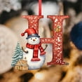 thumbnail image 5 of HomeDM Letter H Christmas Ornaments for Xmas Tree Decor 3.9" Christmas 26 Letter Hanging Pendant 2D Acrylic Christmas Ornaments for Christmas Tree Wedding Party Garland Decor Red, 5 of 5