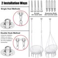 thumbnail image 6 of ColourTree White Claes Hammock Chair Macrame Swing Chair for Indoor and Outdoor Use, 6 of 6