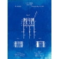 thumbnail image 2 of Borders, Cole 12x14 White Modern Wood Framed Museum Art Print Titled - PP732-Faded Blueprint Bemis Marching Snare Drum and Stand Patent Poster, 2 of 4