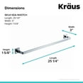 thumbnail image 3 of Kraus Bathroom Accessories 23.6" Towel Bars, Chrome, 3 of 3