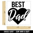 thumbnail image 2 of Best Dad in Heart Father's Day Self-Inking Rubber Stamp Ink Stamper - Purple Ink - Small 1 Inch, 2 of 7