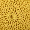 thumbnail image 7 of GDF Studio Beryl Indoor Modern Knitted Cotton Round Pouf, Yellow, 7 of 7