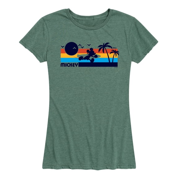 Mickey & Friends - Mickey Sunset Pattern - Women's Short Sleeve Graphic T-Shirt