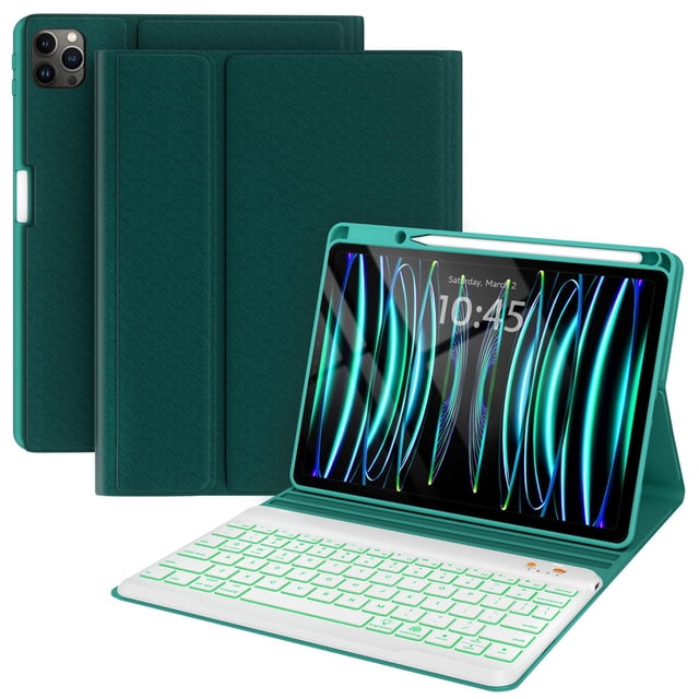Funda con Teclado BLUTLOTUS para iPad Pro 12.9" con Retroiluminación de 7 Colores
