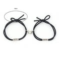 thumbnail image 6 of iaksohdu 1 Pair Magnetic Bracelet Heart-shaped BFF Letter Print Knotted Elastic Rope Adjustable Dress Up Gift Men Women Woven Bracelets Couple Jewelry Fashion Accessory, 6 of 8