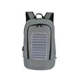 thumbnail image 1 of Backpack with USB Charging Port 5V Solar Backpacking Climbing Outdoor School Shoulder Bag Waterproof Business Sport Rucksack Light Gray, 1 of 9