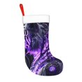 thumbnail image 2 of Disketp Purple Pattern White Tiger Christmas Stockings, Xmas Stocking for Family Holiday Season Décor, Personalized Holiday Indoor Decorations, 2 of 7