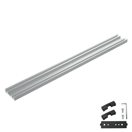 Yescom 36" Dual Monitor Arm Pole Mount for 2 Monitors Up to 32" PC Mobile Cart Silver