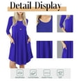 thumbnail image 5 of Mengpipi Women's T-Shirt Dresses Long Sleeve Plain Flowy Women Midi Dress with Pocket S-2XL, 5 of 6