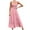 Pink, variant on CFLVAEK Summer Beach Dresses for Women Sleeveless Scoop Neck Sun Dresses Tiered Smocked Maxi Dress Loose Fit Solid Color Long Dresses