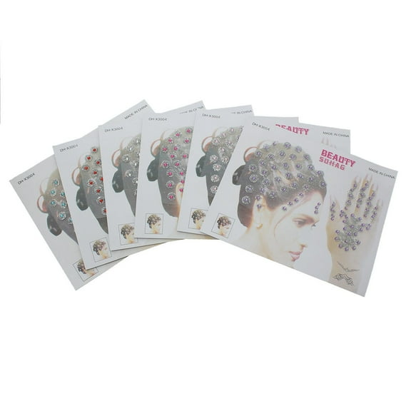 Sexy Sparkles Glitter Shimmer Temporary Tattoo Sticker Body Art Circle with Rhinestones 1 Sheet (Blue)