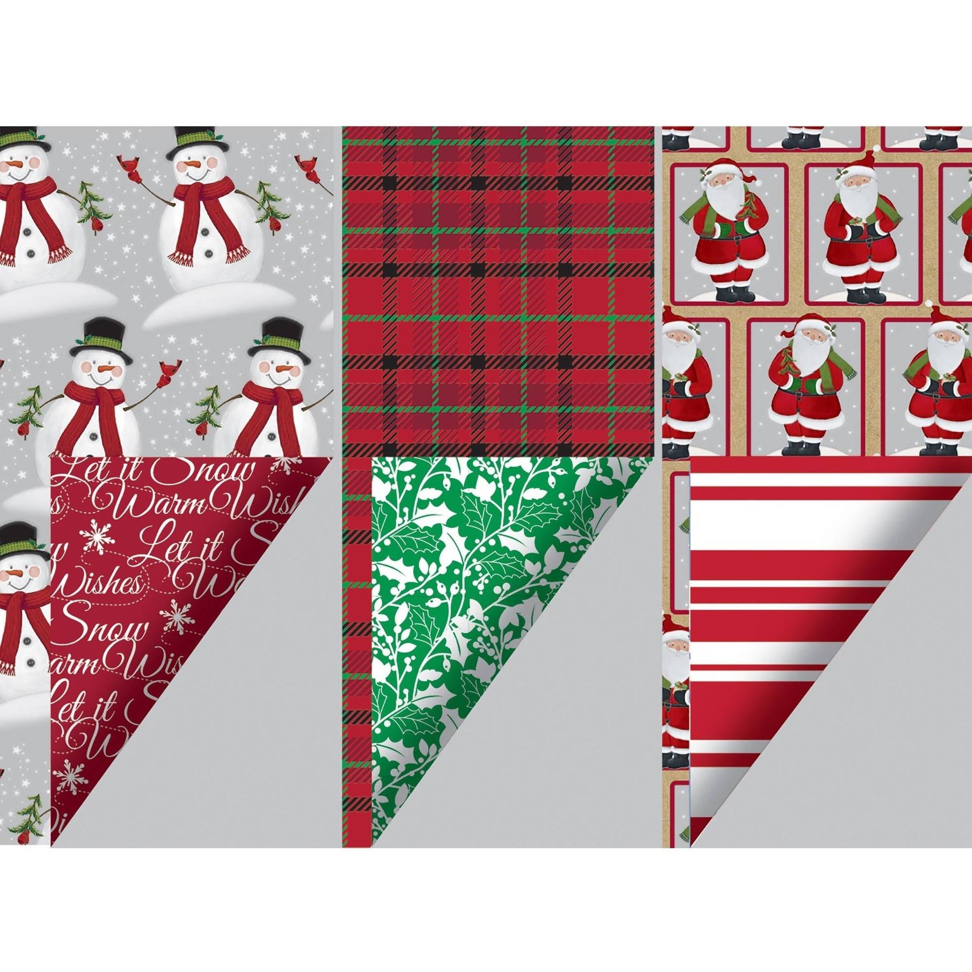 Hallmark Star Wars Wrapping Paper with Cut Lines on Reverse (3-Pack: 60 Sq.  ft. Ttl) with Yoda, Darth Vader, Chewbacca, R2-D2, C-3PO, Stormtroopers,  X-Wing, Millennium Falcon 