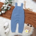 thumbnail image 3 of Gupgi Unisex Baby Sweaters Romper Overalls 1-18 Months Infant Button-up Sleeveless Knitted Jumpsuits, 3 of 9