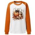thumbnail image 3 of Fiaer Thanksgiving Women Sweatshirts Crew Neck Cute Graphic Pullover Plus Size Long Sleeve Baggy Fashion Casual Tops Orange S, 3 of 3