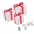 thumbnail image 4 of Juego de 3 cajas de regalo navideñas iluminadas con luces LED y lazo Cálido, 4 of 9