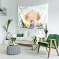 thumbnail image 5 of ZICANCN Funny Tapestry for Bedroom Aesthetic,Cartoon Elephant Plant Pattern Wall Tapestry for Living Room 60x40 Inches, 5 of 8