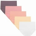 thumbnail image 1 of INNERSY Culottes Taille Haute pour Femmes en Coton Doux, sous-Vêtements Post-Partum pour Femmes, Lot de 5 (2TG, Violet Blush), 1 of 6