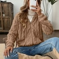 thumbnail image 5 of Reversible Winter Hooded Jacket Soft Warm Zip Front Outerwear Cozy Full Zip Up Coat For Women, 5 of 9