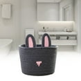 thumbnail image 1 of Cesta de conejo, linda cesta de conejo, bolsa de dulces de Pascua, bolsa de almacenamiento con orejas de conejo de Pascua, tecnología innovadora, 1 of 11