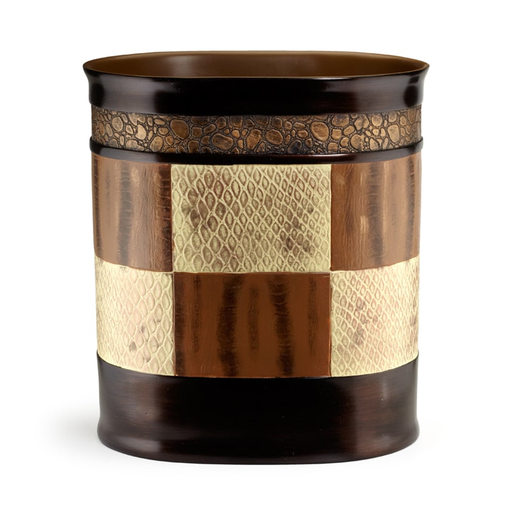 BED BATH N MORE Animal Print Faux Leather Bath Accessory Collection ZAM-BATH-ACC by Overstock