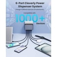 thumbnail image 4 of Bloque de cargador USB C, 200 W, 6 puertos, estación de carga GaN IV, 4 of 7