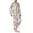 thumbnail image 2 of Sikiie Lilies Flowers Mens Pajama Set, Soft Warm Long Sleeve Sleepwear, Cozy Button-Down Pjs for Men-XX-Large, 2 of 7