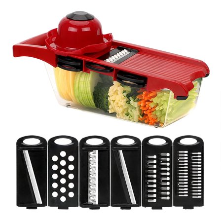 Fruit Cutter Cooking Tool Sets Kitchen Gadget Grater 6 Blades Slicer Vegetable Mandoline Slicer Multi-function